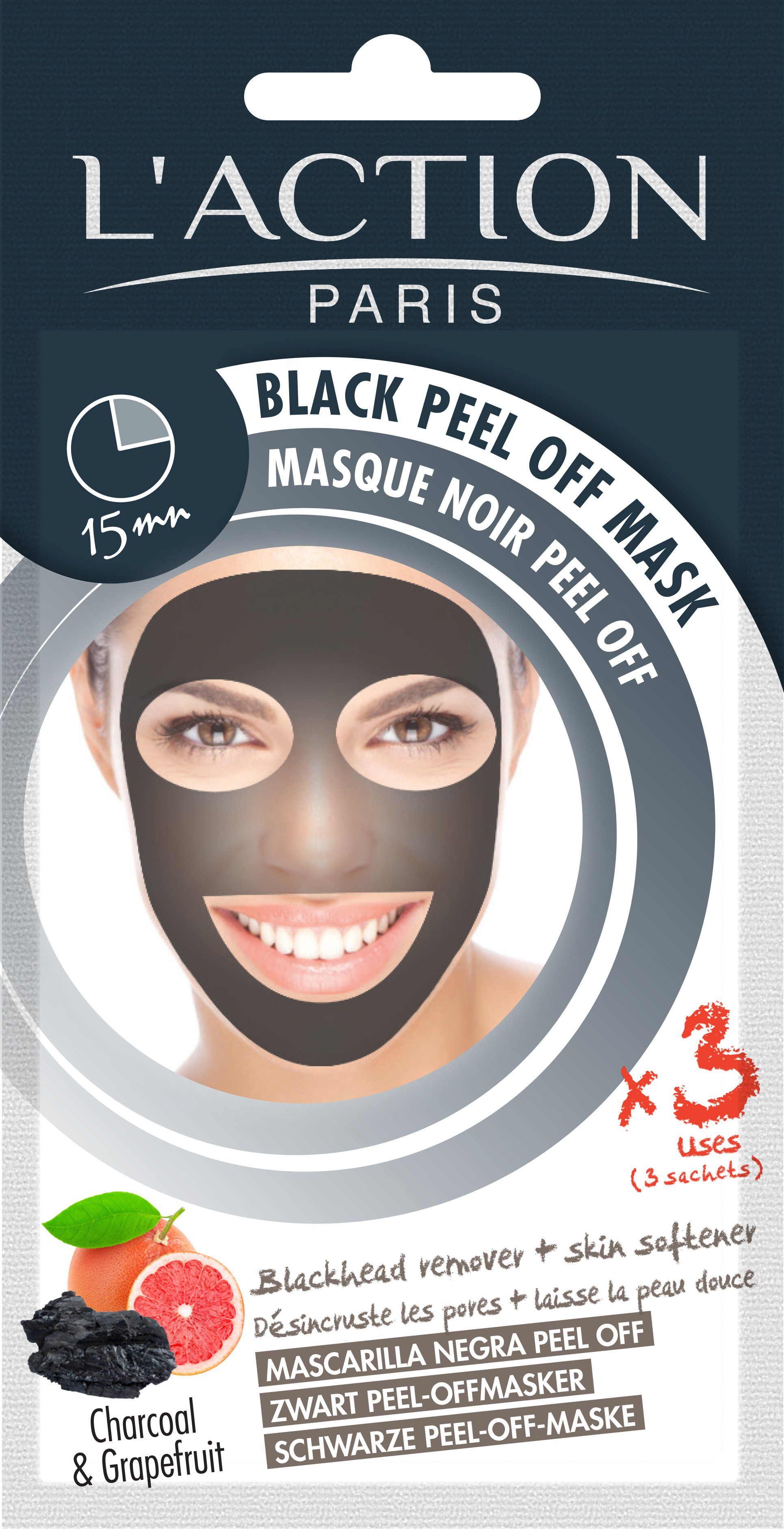 Black Charcoal Peel Off Mask Laction Paris Black Charcoal Peel Off Mask Laction Paris