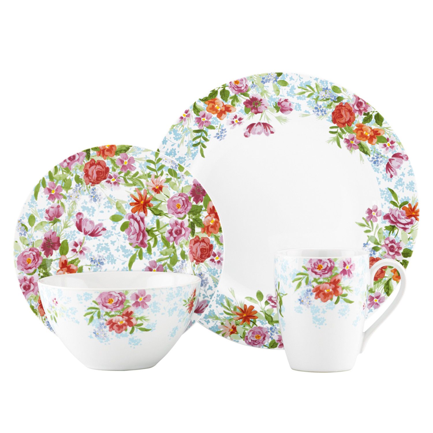 Kathy Ireland By Gorham Spring Bouquet 4 Piece Place Setting Dinnerware Set Corelle Dinnerware Set Dinnerware