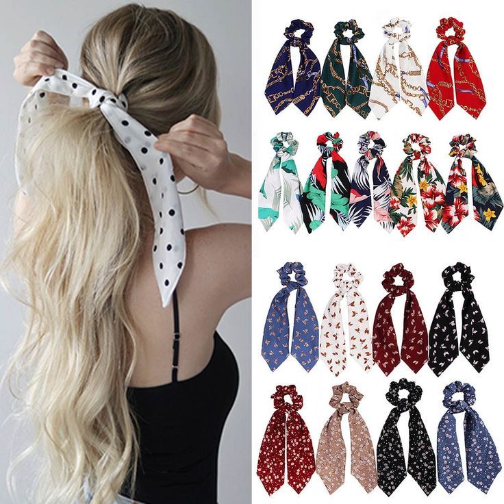 Details about / Women Ponytail Holder Hair Ties Scarf Elastic Hair Rope Dot Print Hairbands