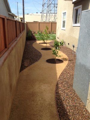 This is a drainage solution we came up with for a nice two story house