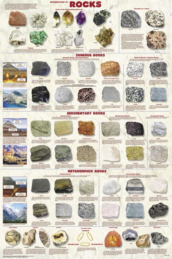 Introduction to Rocks Poster - Geology Poster Minerals And Gemstones, Rocks And Minerals, Crystals Minerals, Raw Gemstones, Rocks And Gems, Stones And Crystals, Gem Stones, Tumbled Stones, The Rock Shop