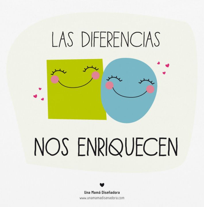 Las diferencias nos enriquecen Positive Attitude, Positive Quotes, Motivational Quotes, Inspirational Quotes, Spanish Memes, Spanish Quotes, Spanish Language Learning, More Than Words, Love Poems