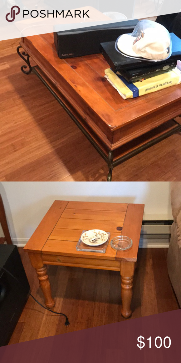 Wooden Coffee Table And End Used In Good Condition