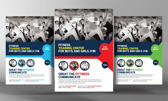fitness training center flyer templa by business templates on
