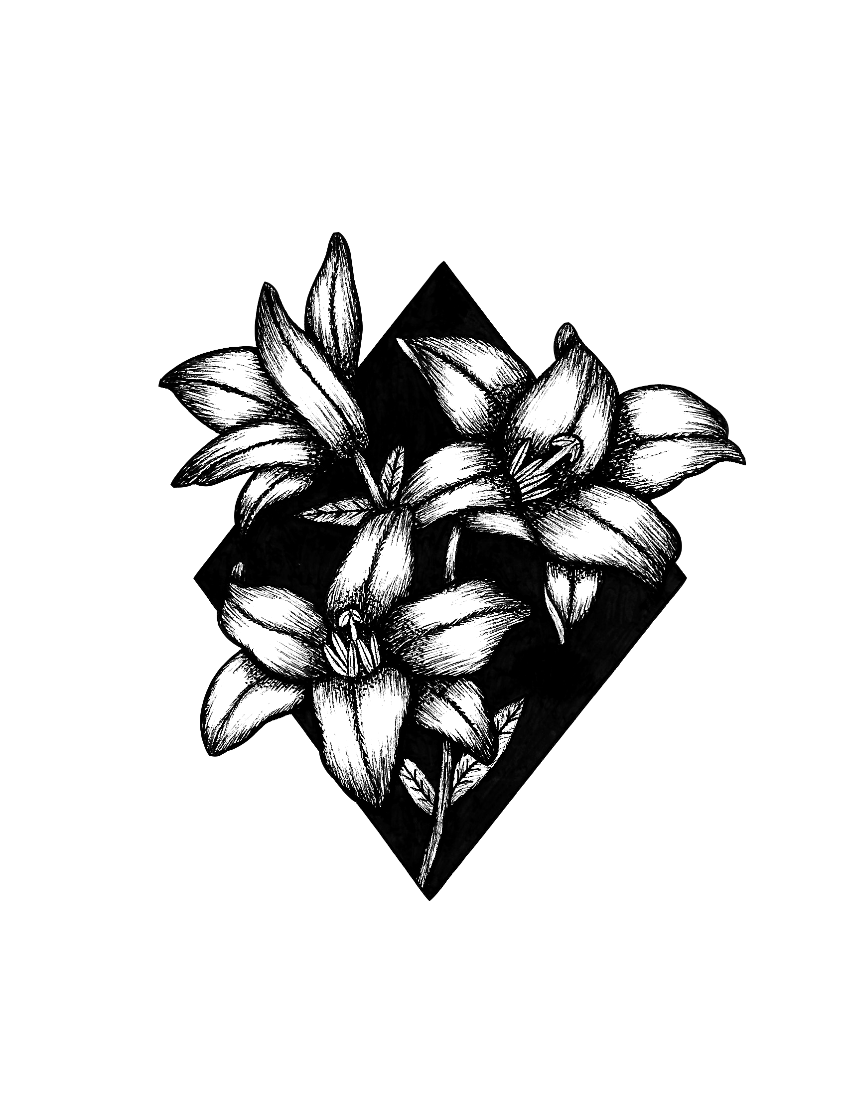 Blackwork flowers...
