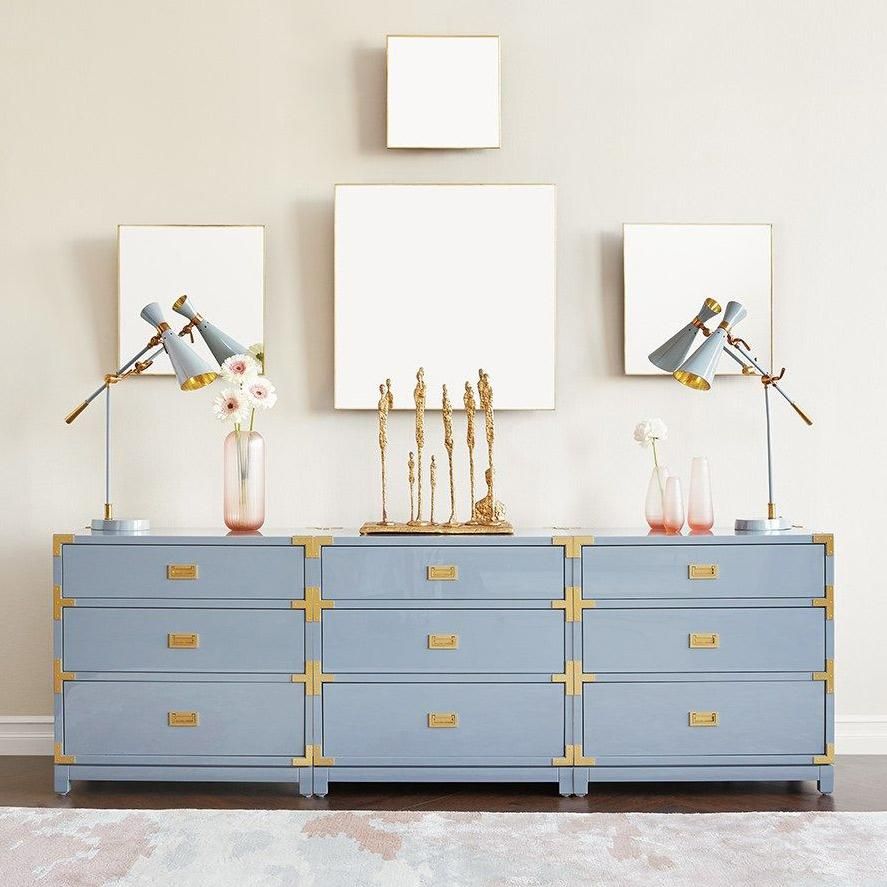 Bungalow 5 Victoria 3 Drawer Side Table - navy Bungalow 5 Victoria 3 Drawer Side Table - navy
