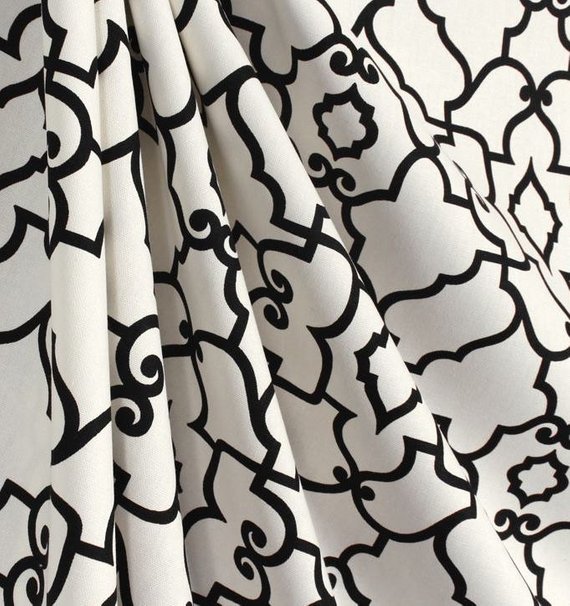 Dining Room Curtains Black Quatrefoil Lattice Design Curtain Dining Room Curtains Black Quatrefoil