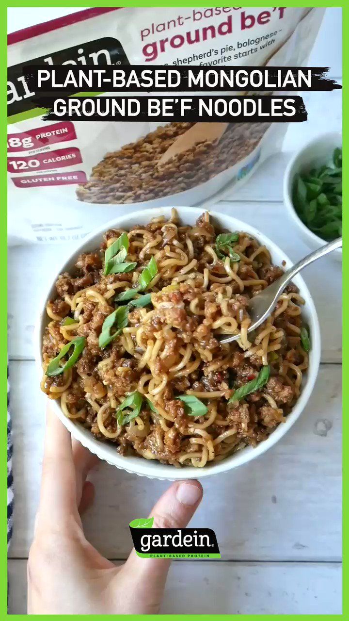 “We had an ebeefany - be’f and noodles! Our friend, @leeksnbeets, made this yummy dish with our Plant-based Ground Be’f. 🌱💪 #Vegan #Flexitarian #Vegetarian #Plantbased. Tag us in your Gardein creations to be featured daily!” Tasty Vegetarian Recipes, Vegan Dinner Recipes, Veggie Recipes, Asian Recipes, Beef Recipes, Whole Food Recipes, Cooking Recipes, Healthy Recipes, Vegetarian Lasagna