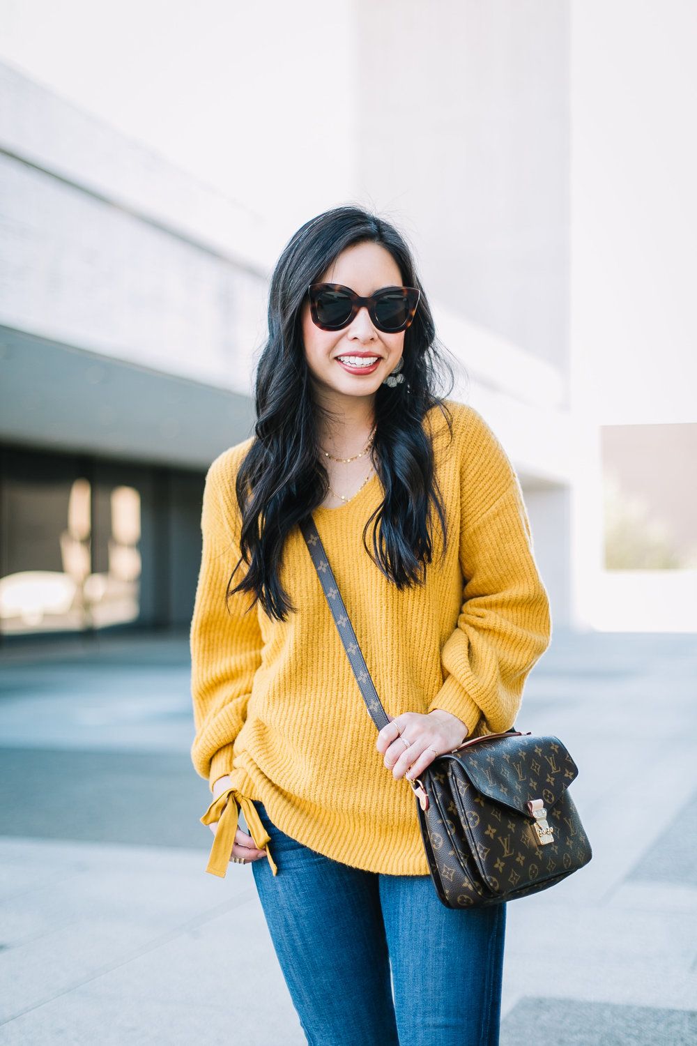 mustard & leopard print | Fashion, Louis vuitton pouchette metis, Warm sweaters