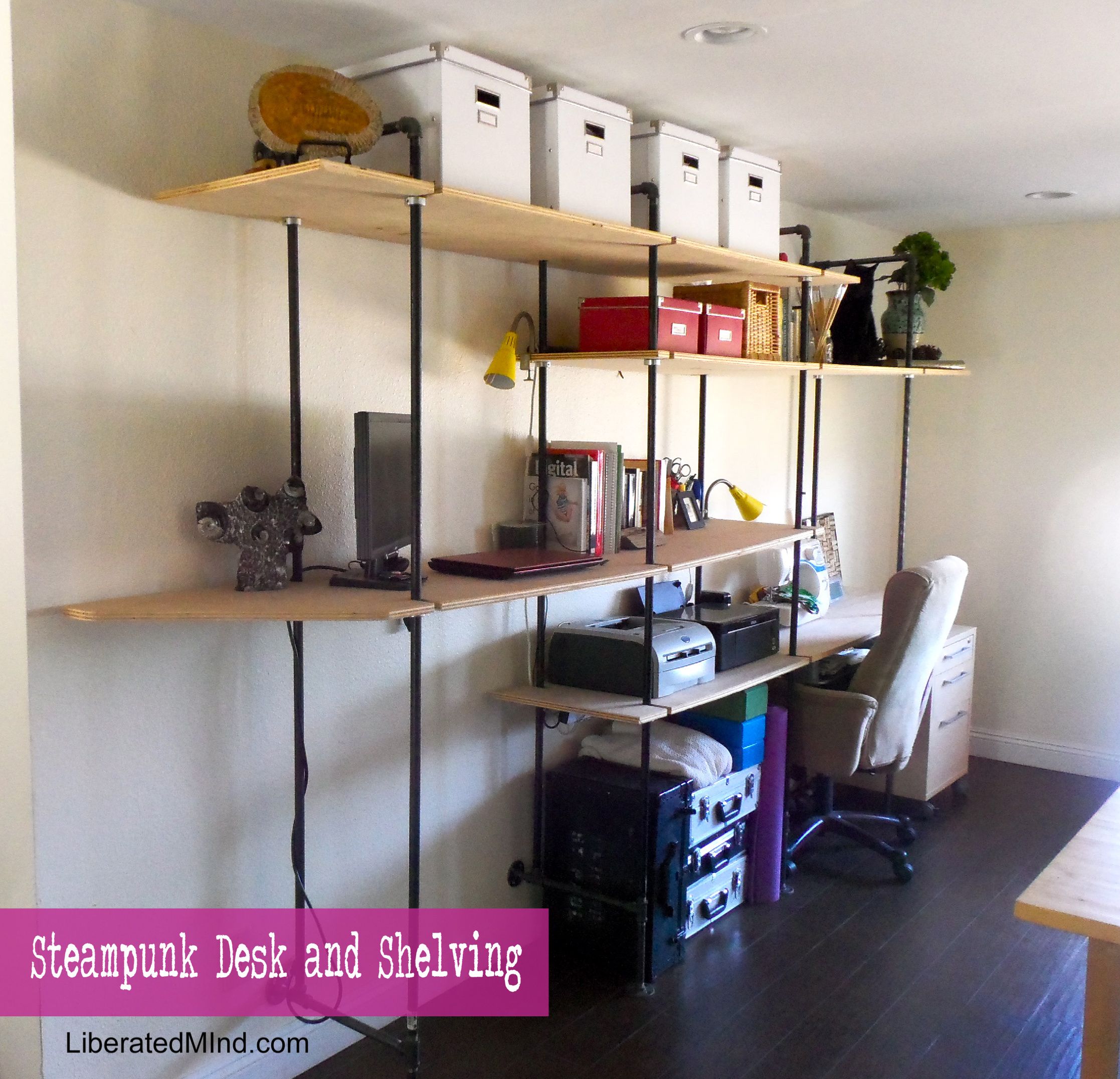 Steampunk Desk And Shelving Diy Steampunk Desk And Shelving Diy