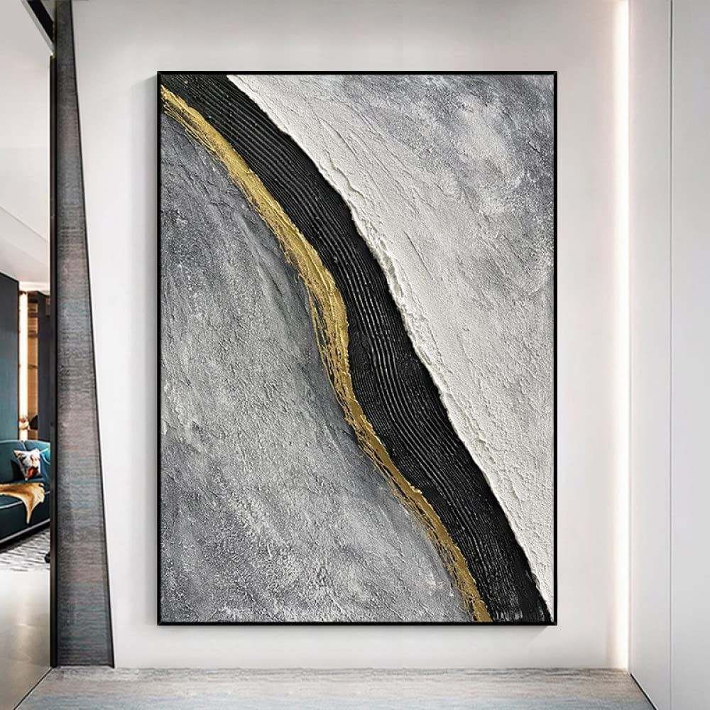 Omarm de kunst die tot je spreekt!Wanneer u uw ogen op dit betoverende kunstwerk laat vallen, zult u zeker verdwalen in de details waar dit schilderij zo goed in is. Elke lijn heeft een doel, elke streek is goed berekend. Dit Oil Deluxe schilderij is goed gemaakt en dit zorgt ervoor dat je het wilt bezitten. Het is het comfort dat je omarmt wanneer je het koninklijke kleurenpalet in het oog krijgt. Veelzijdig palet De tinten zwart, goud en grijs voegen een subtiele vibe toe, maar houden het toch Royal Colors Palette, Color Palette, Premium Paint, Art Of Living, Shades Of Black, Les Oeuvres, Embrace, Texture, Artwork