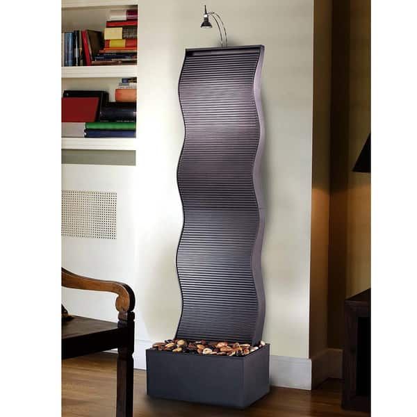 Noah Floor Fountain Overhead Lighting, Soft Lighting, Pebbles For Sale, Indoor Water Fountains, Light Highlights, Polished Pebble, All Modern, Clean Modern, One Light