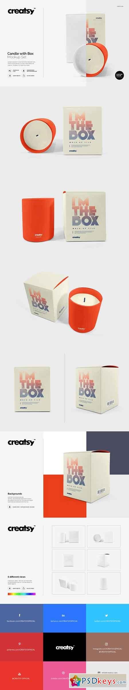Download Candle with Box Mockup 1152465 | Box mockup, Mockup, Box ...