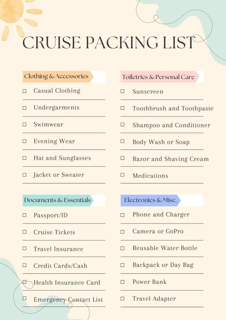 Printable Cruise Packing Lists In 2024 Packing For A Cruise Packing Printable Cruise Packing Lists In 2024 Packing For A Cruise Packing