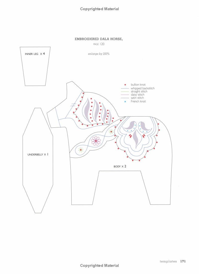 Embroidery of a horse: diagrams and descriptions Embroidery of a horse: diagrams and descriptions