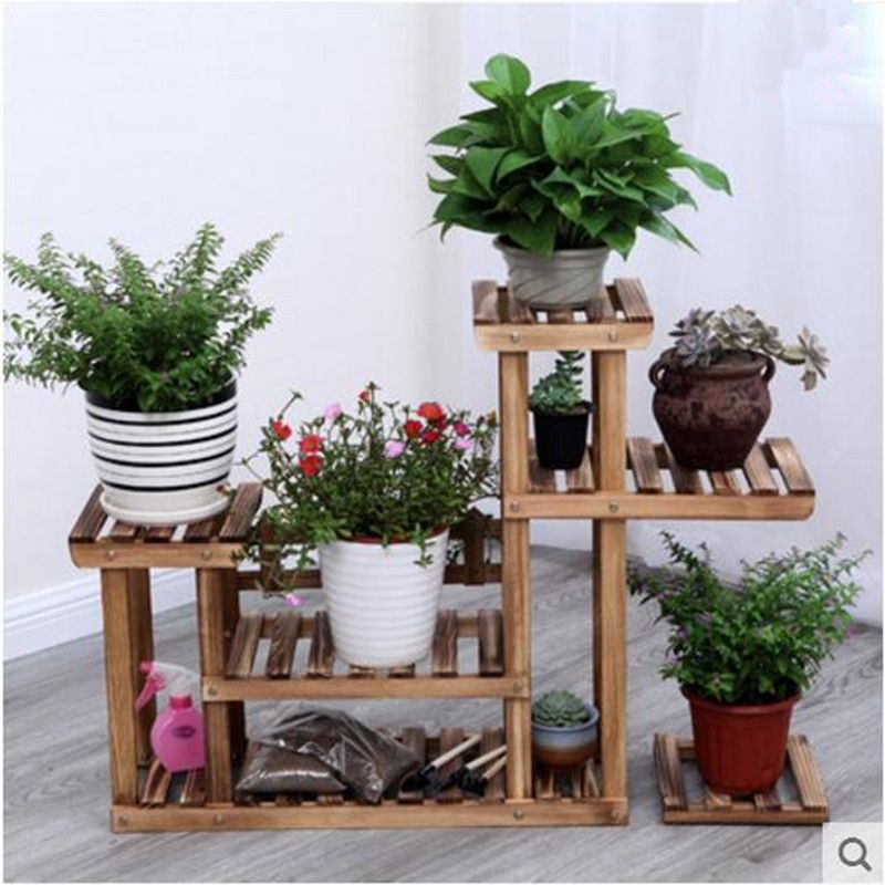Masif Ahsap Cicek Standi Cok Zemin Saksi Raf Ahsap Saksi Raf Oturma Odasi Balkon Bonsai Cerceve Cicek Ra Wooden Flower Boxes Wooden Plant Stands Wooden Flowers