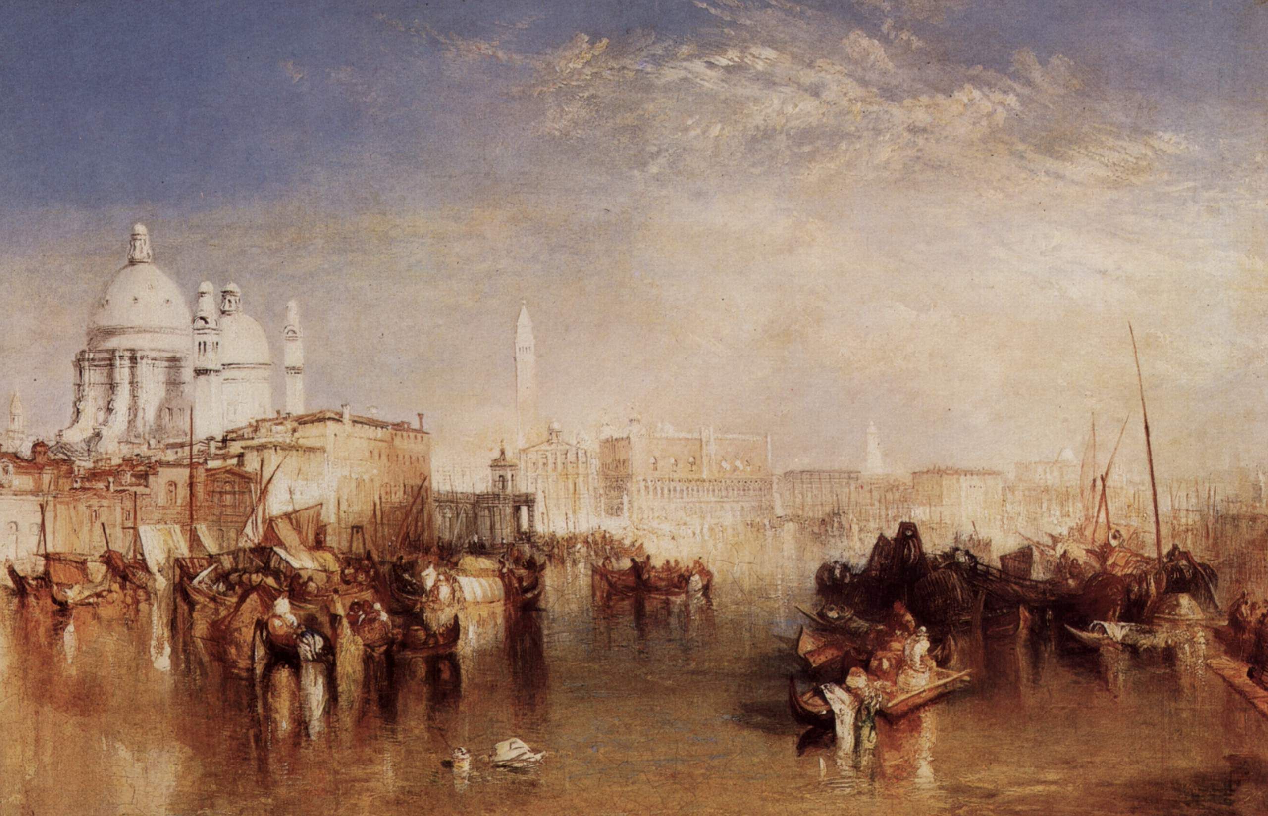 Venice San Guirgio From The Dogana Sunrise By Joseph William