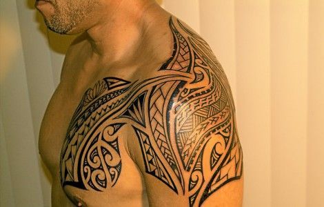 Polynesian Chest Tattoo Addition To A Half Sleeve Polynesian Tattoo Tattoos Arm Tattoos Polynesian