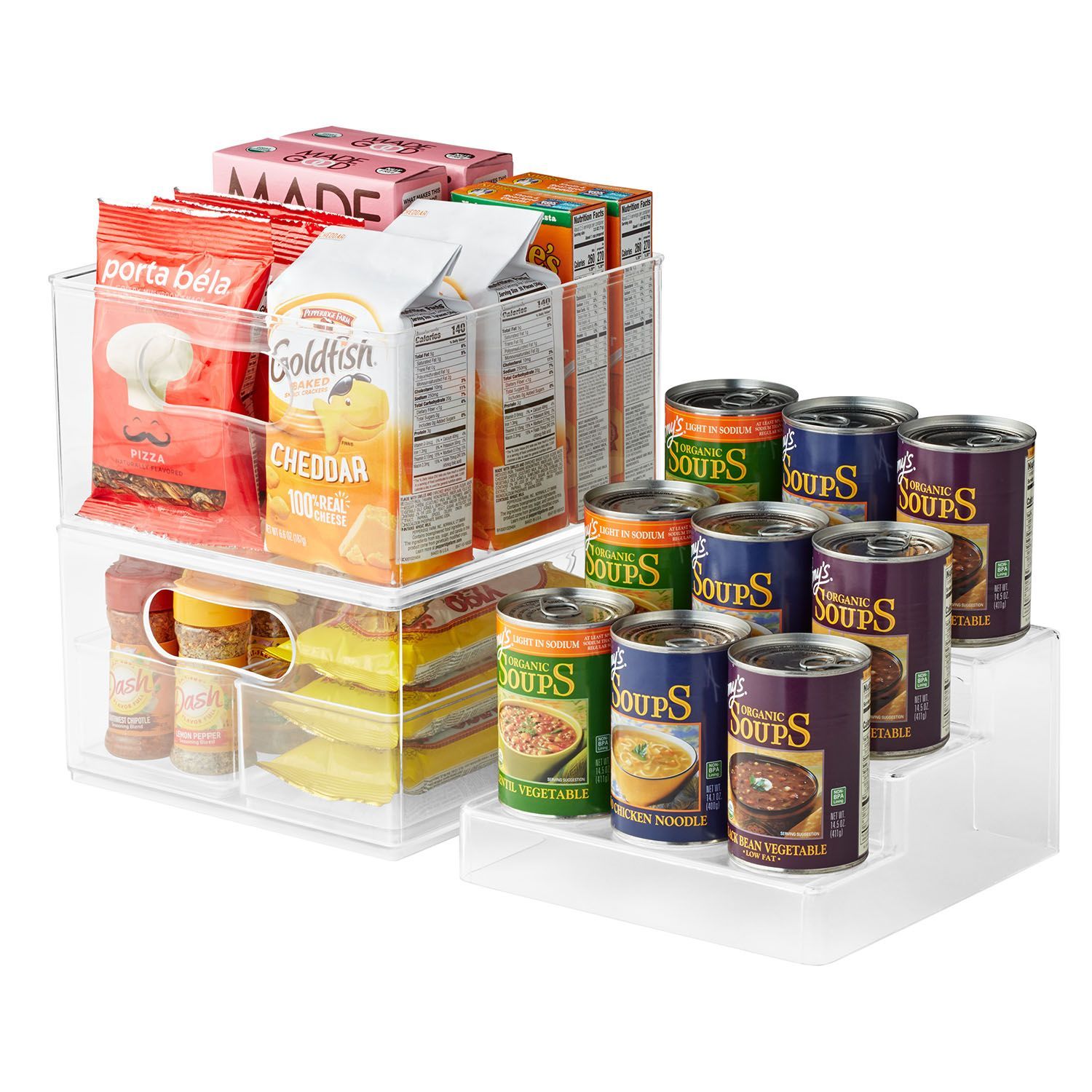 The Home Edit 5 Piece Pantry Edit, Plastic Modular Storage System - Walmart.com Pantry Organizers, Pantry Storage, Pantry Organization, Food Storage, Pantry Ideas, Cabinet Storage, Organizing Systems, Organizing Bins, Cheddar