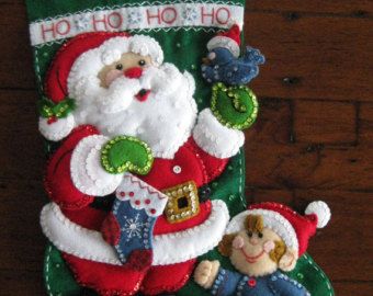 Finishing Touch Felt Applique Stocking Kit 18/" # 86278 Bucilla