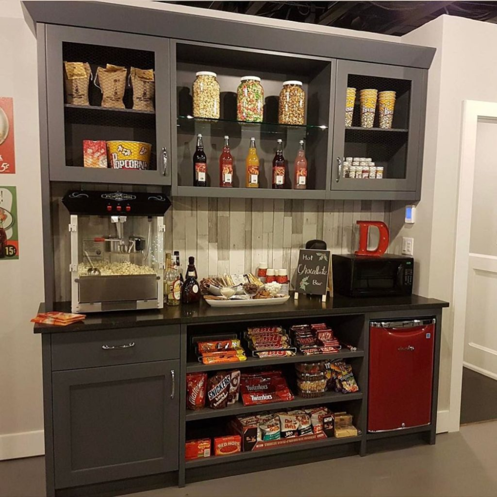 19 Clever Remodelling Ideas That Will Transform Your Boring Basement snack-bar-ideas-contemporary-living-room-derosa-builders-small