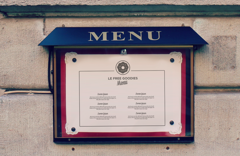 menu mock ups
