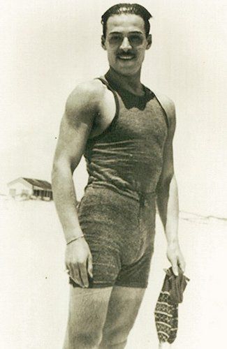 Rudolph Valentino At The Beach