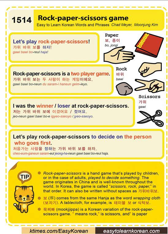 1514 Rock Paper Scissors Game Learn Korean Korean Language Learning Korean Lessons