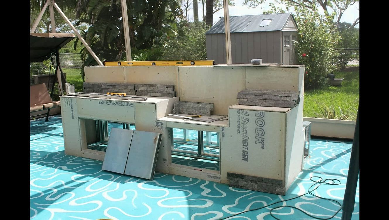 Image result for diy outdoor barbeque islands Outdoor kitchen island, Outdoor kitchen design