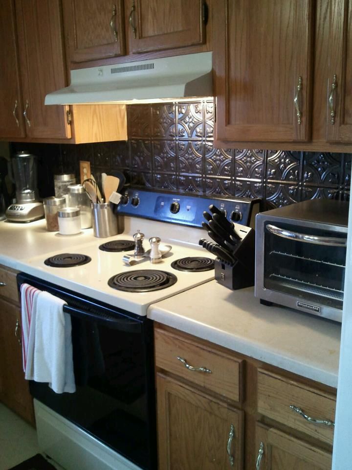 Easy Diy Backsplash From Lowes Primitive Kitchen Cool Kitchens