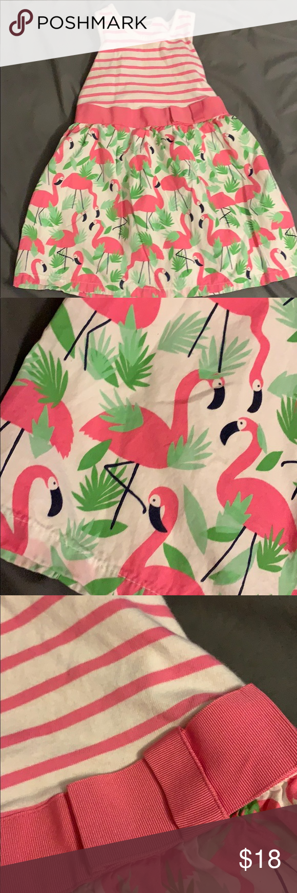 Gymboree flamingo dress Super cute flamingo dress I don’t remember her wearin...