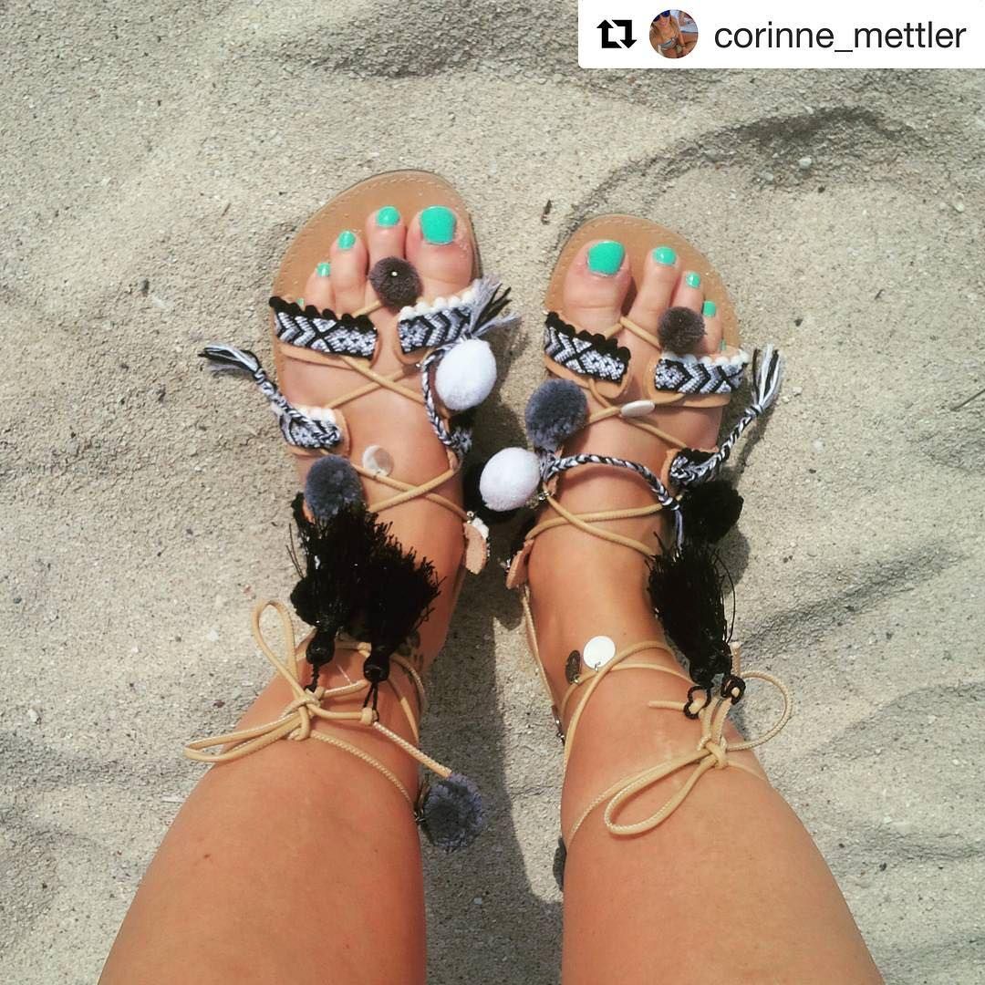 by Katerina Skounti on Instagram: “Our favorite "Santorini" sandals having some fun in the sand👣 Photo taken by #nefertitigirl @corinne_mettler 🌟 #nefertitiworkshop #handmade…” Nefertiti, Corinne, Have Some Fun, Santorini, Womens Flip Flop, Sandals, Favorite, Girl, Handmade
