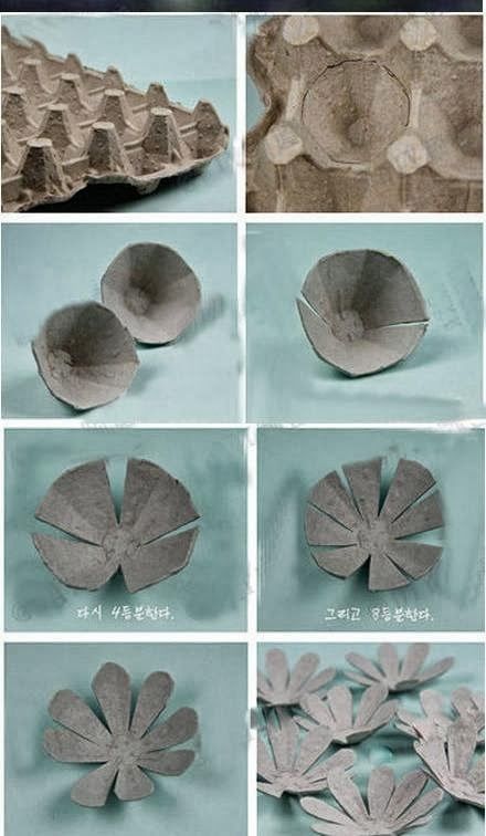 Flower Diy Crafts, Paper Flowers Diy, Handmade Flowers, Egg Carton Art, Egg Carton Crafts, Egg Cartons, Diy Crafts To Sell, Crafts For Kids, Craft Kids