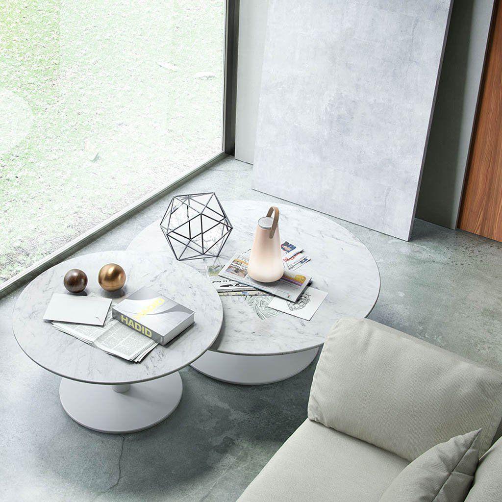 Bleecker White Marble Coffee Table High Modloft Cur