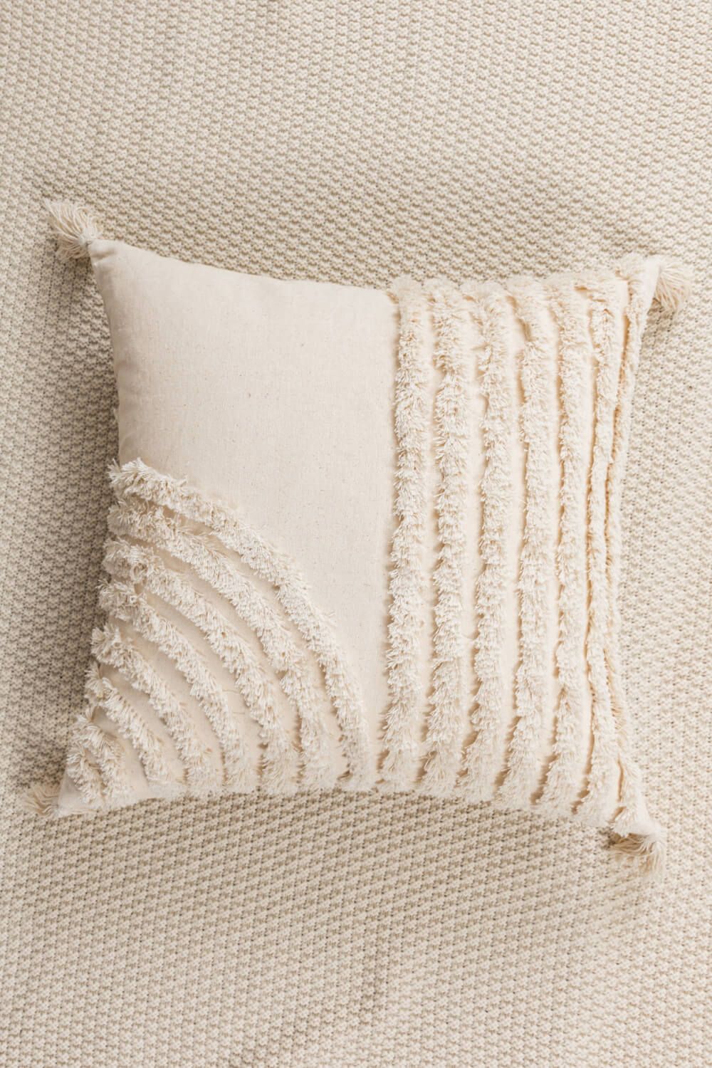 Picture style: Flat lay Pattern: Solid Product measurements: Rectangle:Length: 19.68 inWidth: 11.81 inSquare:Length: 17.71 inWidth: 17.71 in Material: 80% polyester, 20% cotton Imported Throw Pillow Cases, Lumbar Pillow, Pillow Covers, Fringe Throw, Coordinating Patterns, Punch Needle, Square Pillow, Decorative Throw Pillows, Pillow Inserts