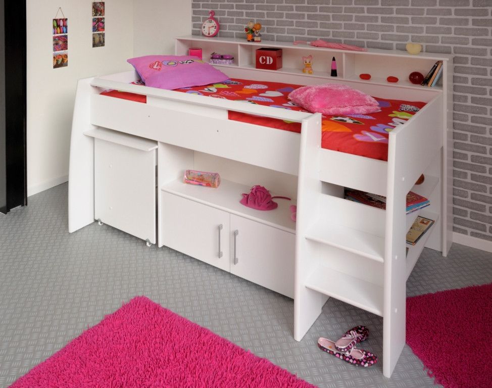 halfhoogslaper met bureau swan | diy bedroom matthy | pinterest