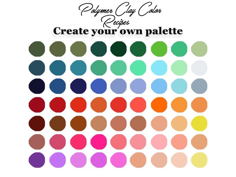 Digital Download Polymer Clay colors, Clay colorin Digital Download Polymer Clay colors, Clay colorin