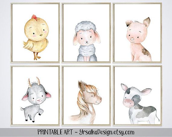 Farm Nursery Decor Animal Prints Baby Farm Nursery Decor Animal Prints Baby