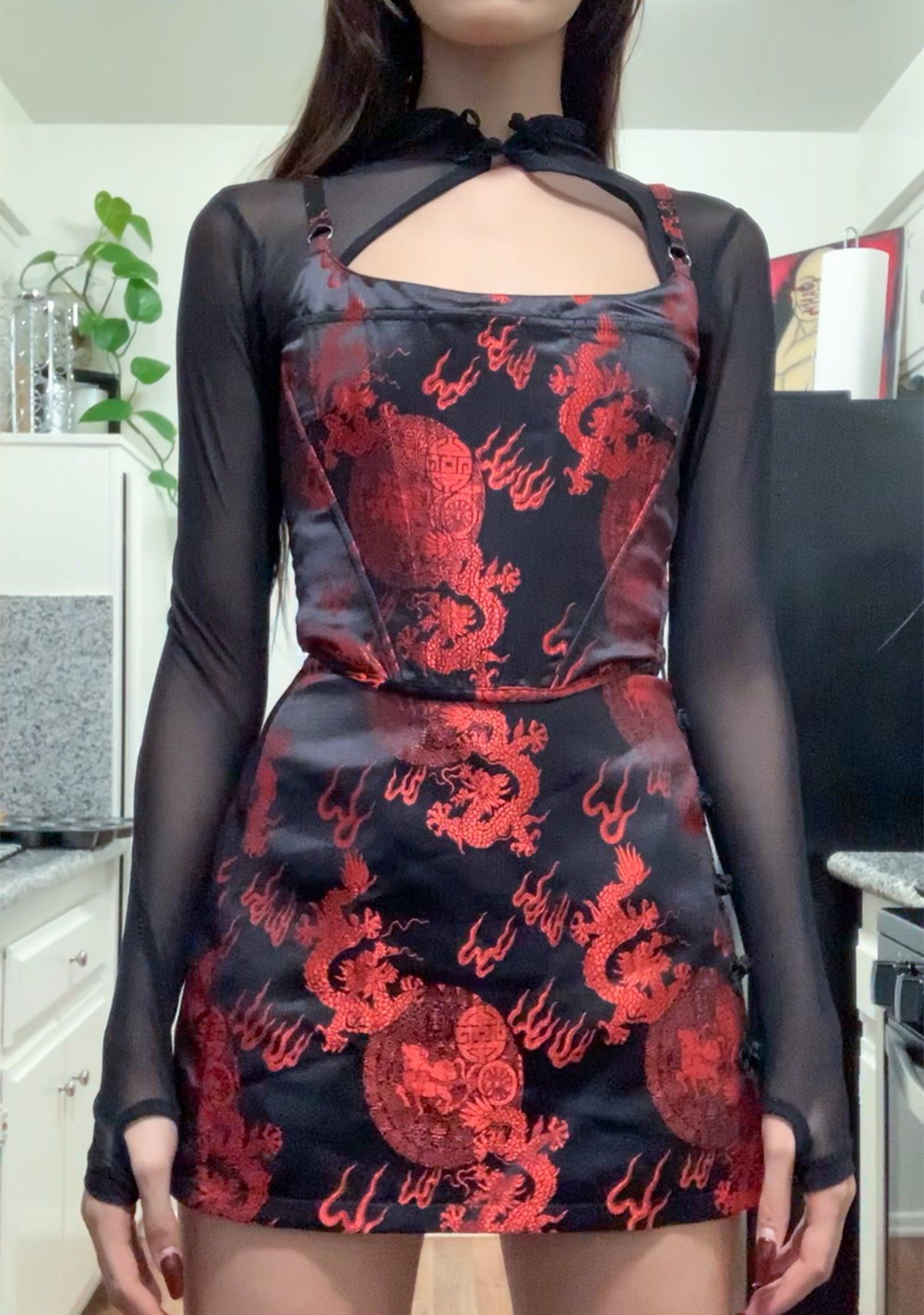 Current Mood Dragon's Den Corset Top Black Large Current Mood Dragon's Den Corset Top Black Large