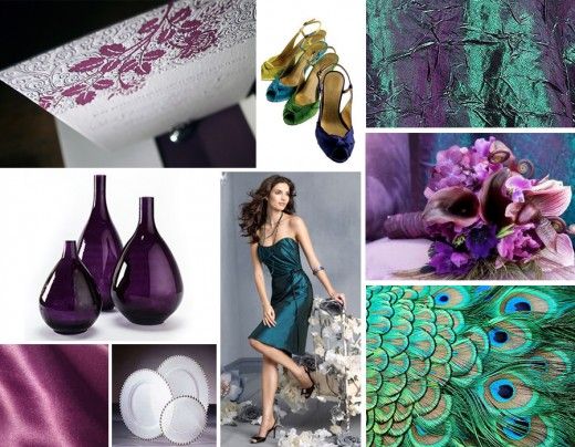 teal and purple wedding colors that compliment purple wedding