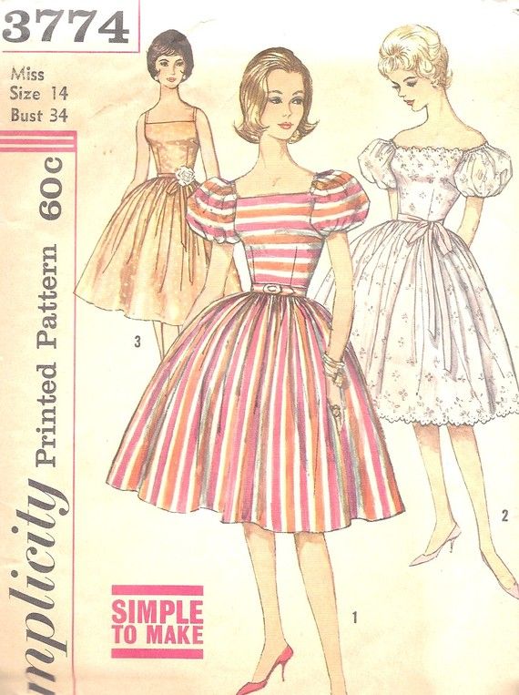 Puffy Sleeve Dress Pattern Costume