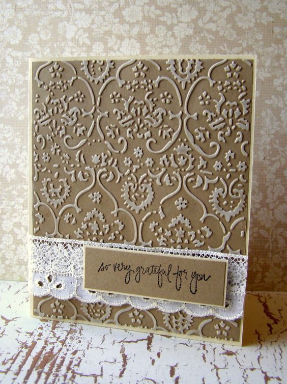 by erica my plan dry emboss kraft cardstock panel in