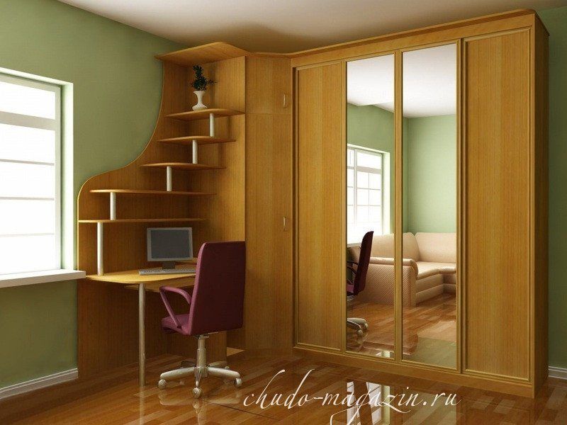 Угловой шкаф с компьютерным столом на заказ: фото, дизайн Loft Bed, Interior, Furniture, Home Decor, Decoration Home, Indoor, Room Decor, Home Furnishings, Interiors