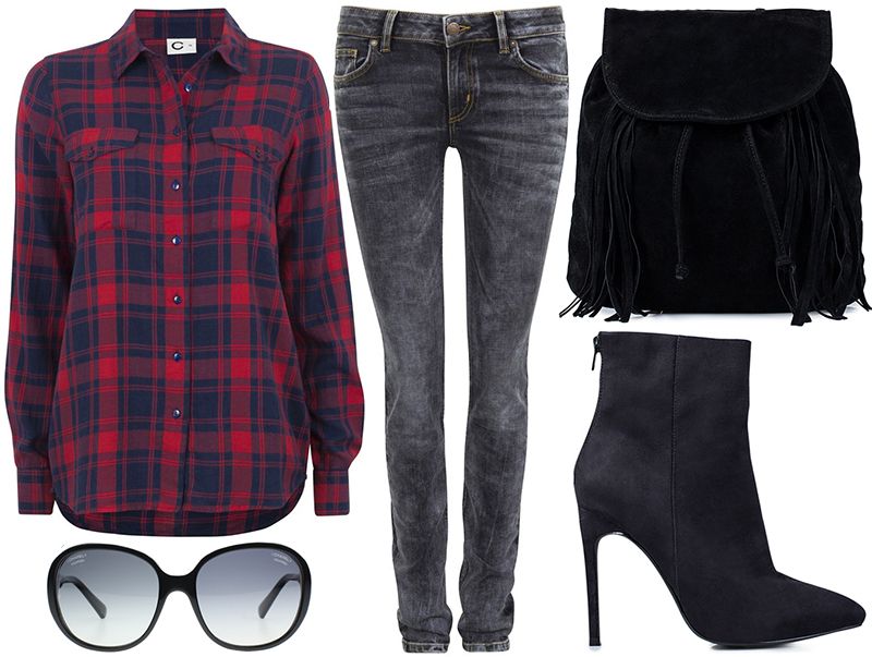 ANNAWII ♥ CASUAL CHIC IN A CHECKERED SHIRT | Led, Jeans ANNAWII ♥ OVER KNEE STÖVLAR FÖR VÅREN