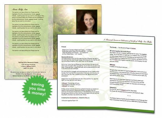 Free Funeral Program Template Design A Funeral Program Sample Created From Free Template The Site