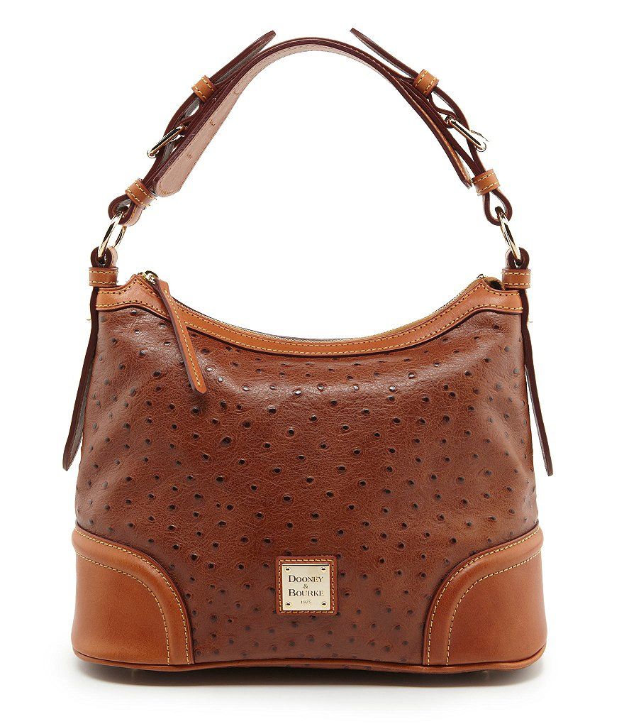 Dooney Bourke Dillards Ostrich Collection Hobo Colorblock Bag In Dooney Bourke Dillard S 75th Anniversary Ostrich Embossed Hobo Bag