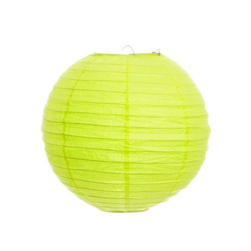 Koyal 24 Inch Paper Lantern, Lime Green, Set of 12 by Koyal Koyal 24 Inch Paper Lantern, Lime Green, Set of 12 by Koyal
