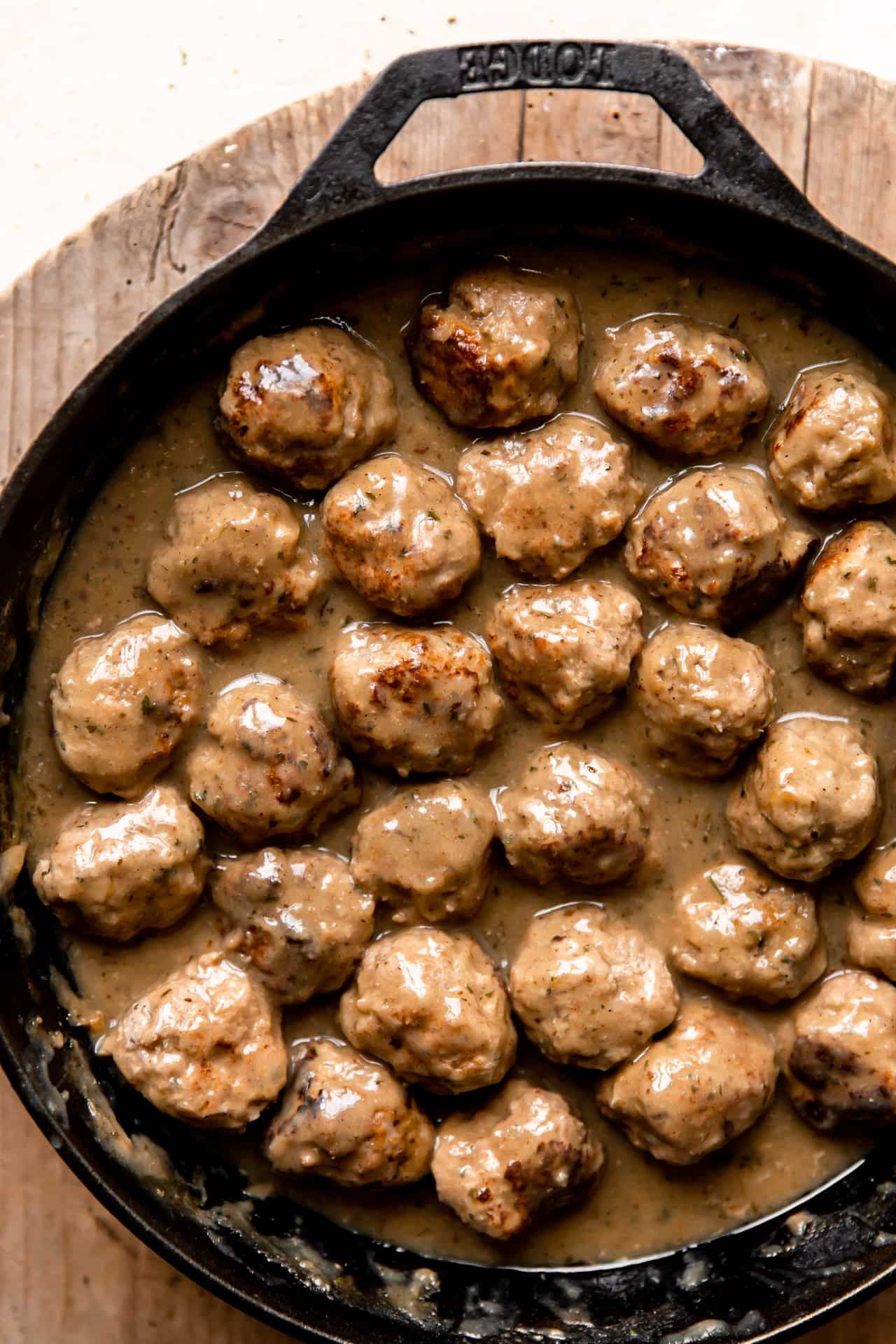 Turkey Meatballs in Creamy Gravy | Recipe | Turkey meatballs, Ground ...