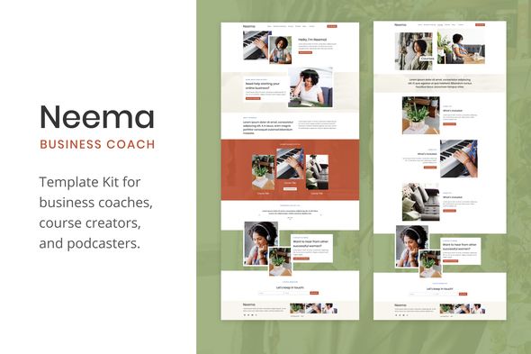 Neema - Business Coach Elementor Template Kit ⠀ This 10 page template kit is designed for business coaches, course creators, and entrepreneurs. This template kit uses the powerful Elementor and Elementor Pro plugins alongside the Hello theme. To... ⠀ #animations #brandcoach #businesscoach #dynamiccontent #elementor #kroxieuikits #lifecoach #podcast #services #teacher #themeforest #wordpress #workfromhome #creative #courses #personal #responsive Business Coach, Coaching Business, Kit, Wordpress Plugins, Themeforest Wordpress, Branding Coach, Royalty Free Music, Media Content, Higher Education