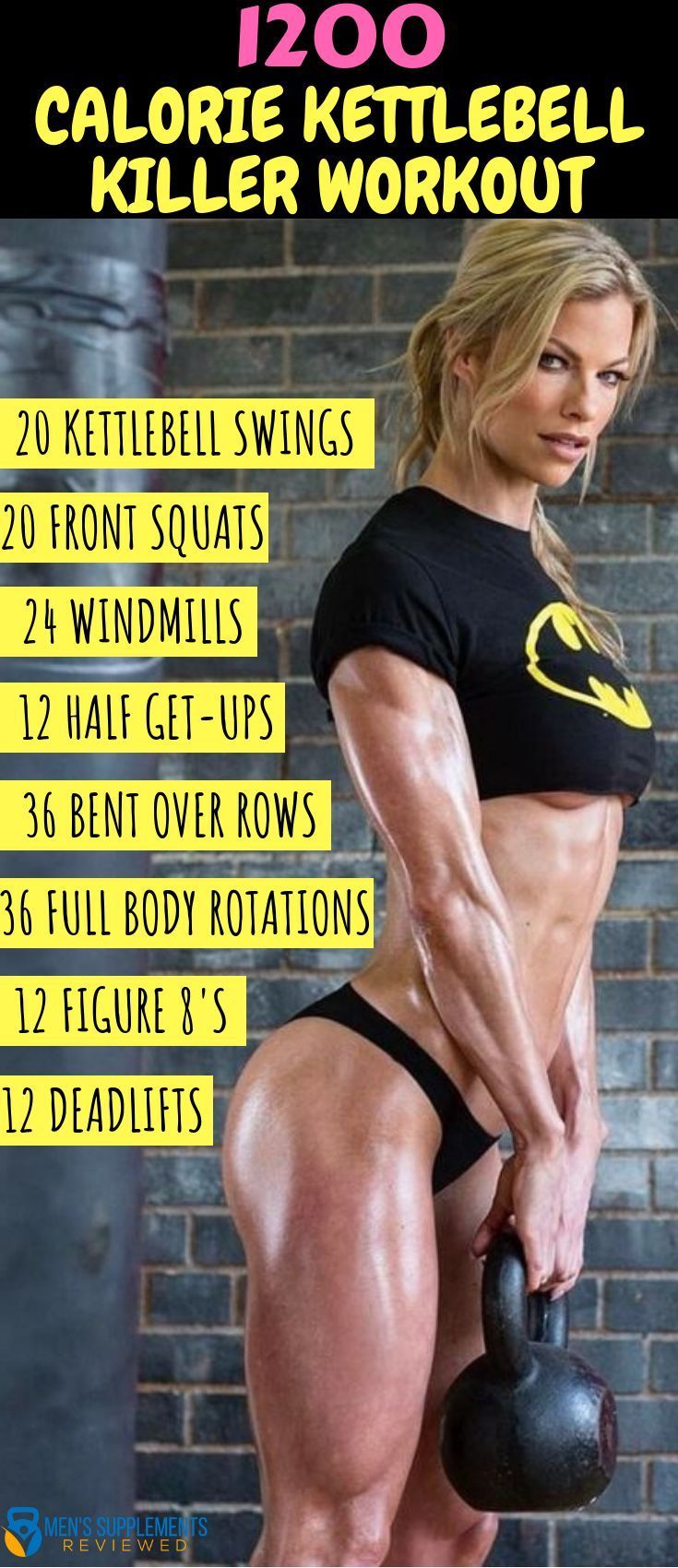 #fitness body #kettlebell #Shredded #workout Swing it to get awesome body! Effective kettlebell circ...
